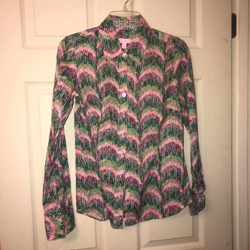 Lilly Pulitzer Button Down Blouse SZ 2
